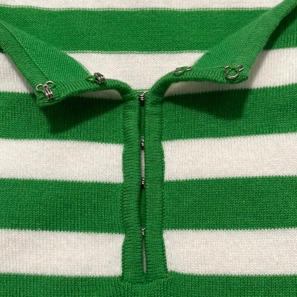 Y2K Vintage Moda International Striped Low Cut Scoop Neck Sweater Size S - Picture 5 of 7